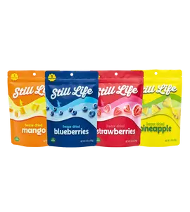 Still Life Sampler Pack of 4 All Natural Freeze Dried Blueberries Mango Strawberries Pineapple Snacking Variety