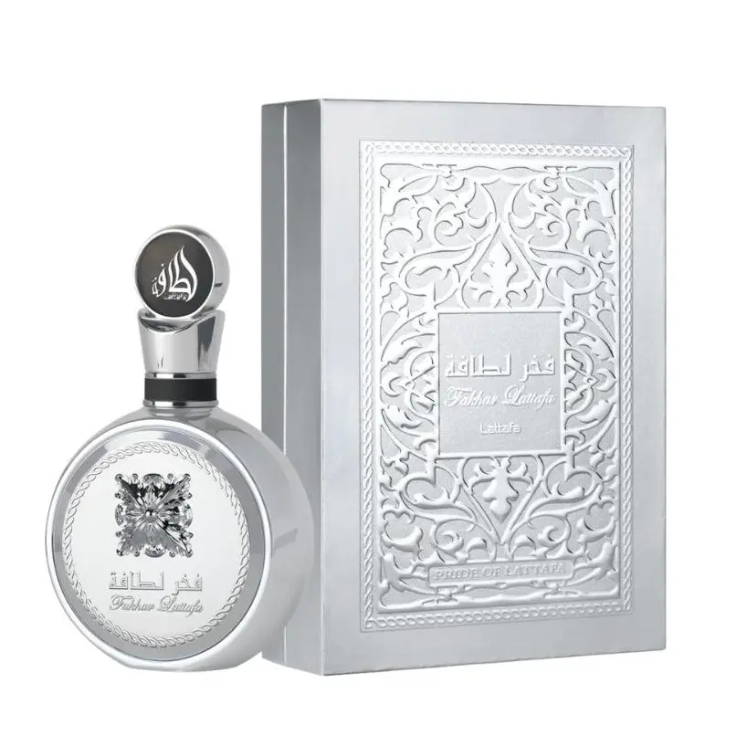 Lattafa Fakhar Platin Eau de Parfum 3.4 oz – Bergamot, Ginger & Palo Santo Woody Spicy Unisex Perfume