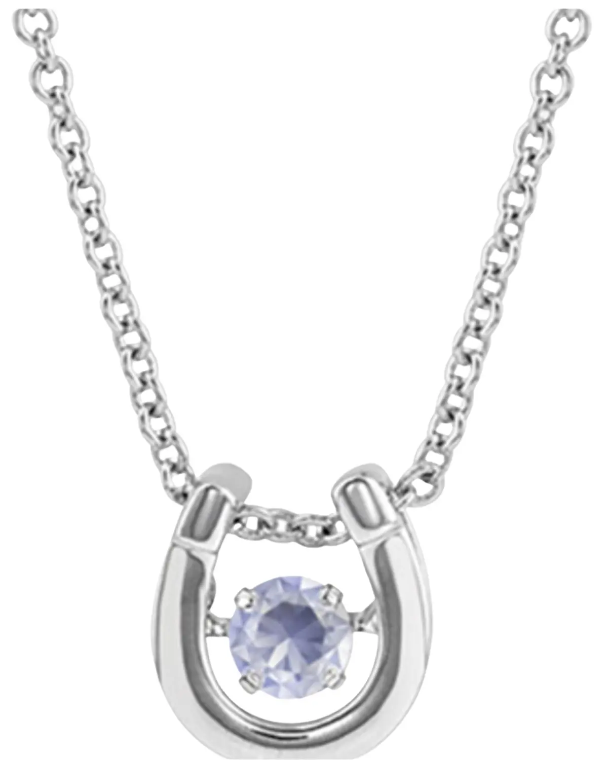 Montana Silversmiths Women's Women'S Dancing Birthstone Horseshoe Necklace - Nc4742-Jun