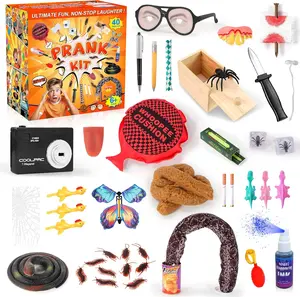 Pranks Kit for Kids Adults, 40 PCS Prank Stuff, Ultimate Pranks Scare Kit is Perfect for April Fools, Halloween, Christmas, Birthday Gifts