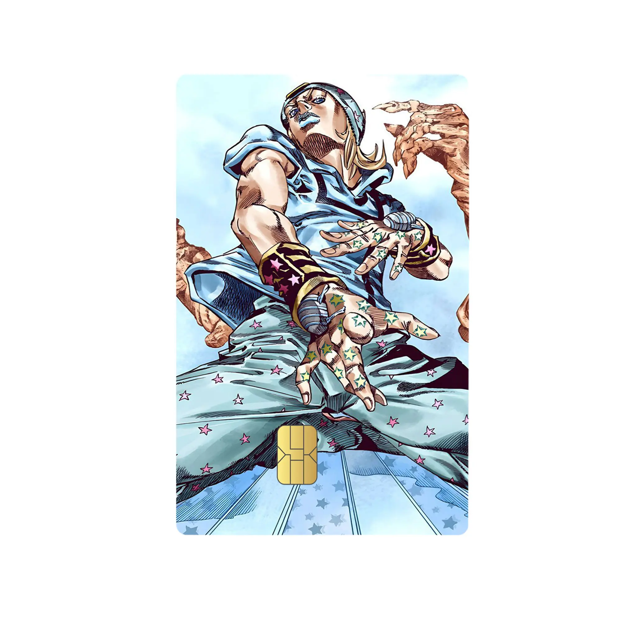 JoJo SBR Anime Card Skin, Johnny Joestar Credit Card Sticker