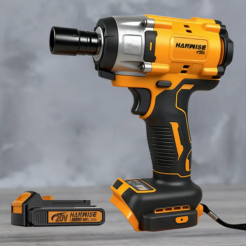 Cordless impact wrench, high torque household wrench, suitable for car maintenance, tire replacement, home decoration, and other nut disassembly and assembly work. Essential helpers for household use and car travel.