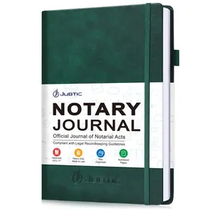 Notary Journal Log Book - Hardcover Notary Public Journal of Notarial Acts，Green