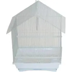 YML Group  11 x 9 x 16 in. House Top Style Small Parakeet Cage, White
