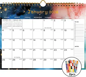 2026-2027 Wall Calendar - Includes January 2026 to June 2027, 18-Month Paper Wall Calendar 11 x 8.5 Inches.Thick Paper with Julian Dates and Block for  Year and Christmas Holidays To-dos  Notes (I)