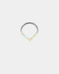 Opal Triangle Septum Segment Ring