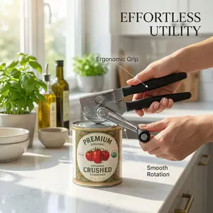 Commercial Heavy Duty Can Opener with Long Comfort Handles, Manual Swing Away Can Opener for Large Cans