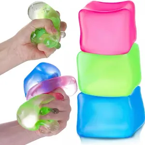 Squishy  Cube for Stress Relief - Ultra-Soft Gel Cubes for Focus Calm & Playful Stress Relief at Home or Work