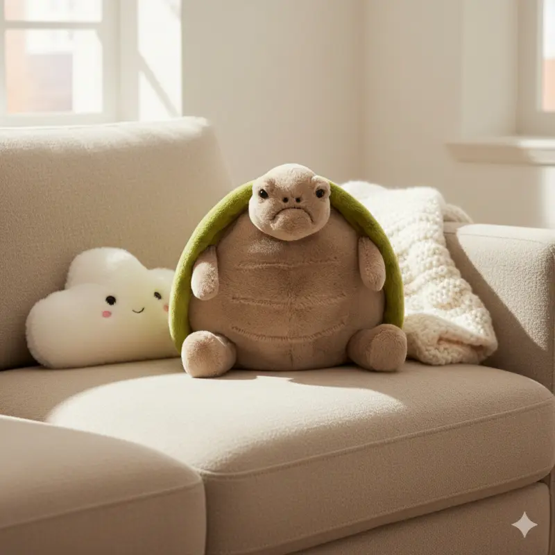 Timmy Turtle Weighted Plush Toy Anxiety Relief Stuffed Animal Soft Weighted Lap Pad Cute Gift for Kids Adults