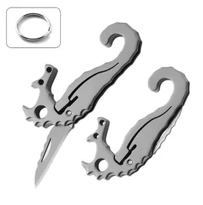 Seahorse Mini Titanium Tactical Knife - Keychain Design, Palm-Sized, Family Camping Gift Chef knifes