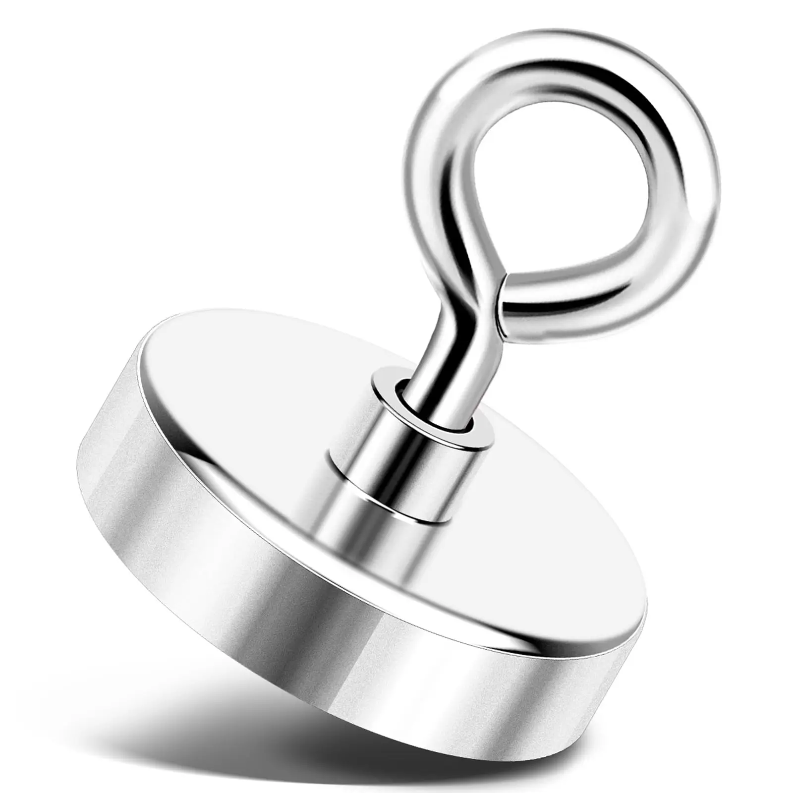 150lbs Neodymium Fishing Magnet – 36mm Rare Earth Magnet with Eyebolt for River Retrieval & Magnetic Fishing