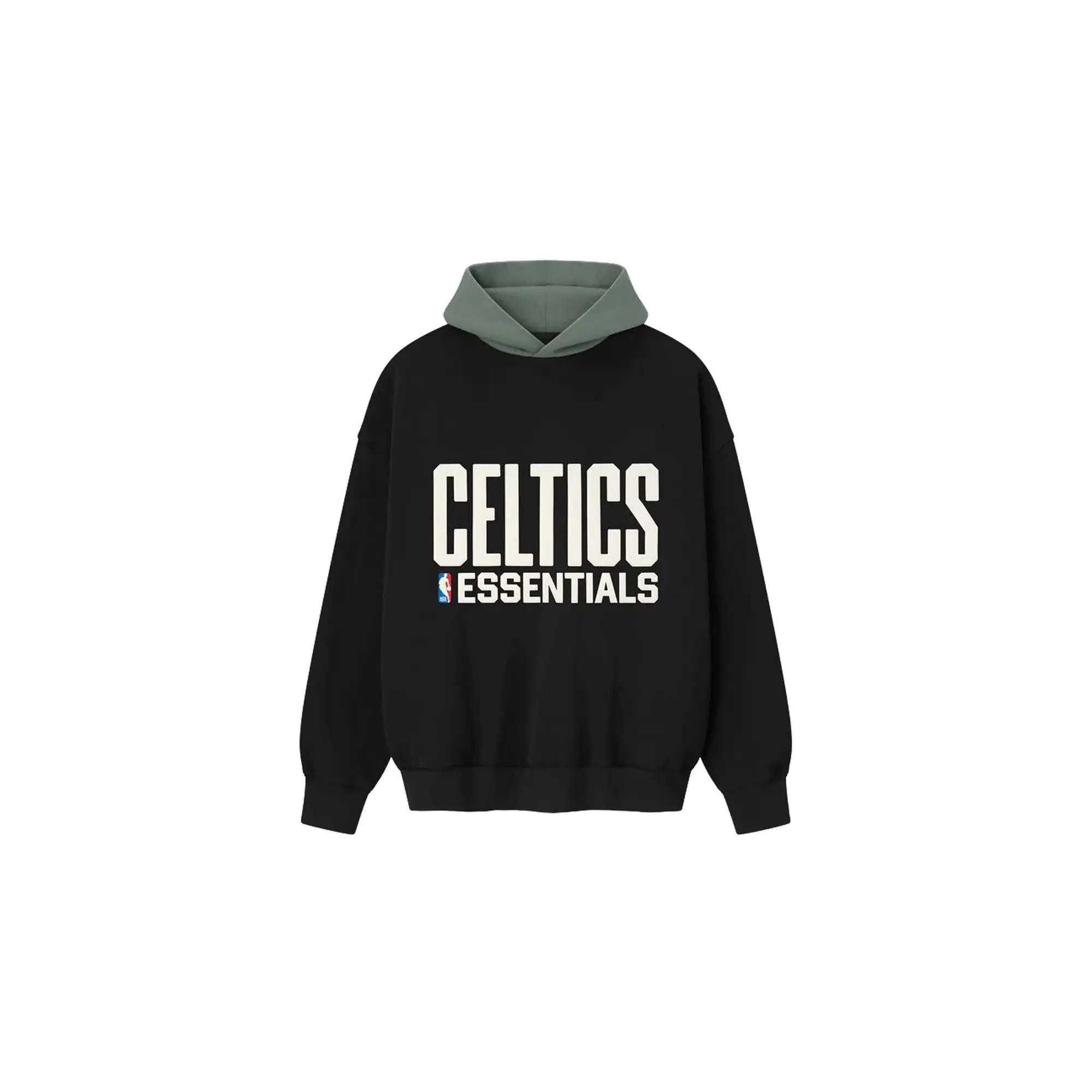 CELTICS SPORTS FIT HOODIE "BLACK / BALSAM GREEN" 192NB256407F