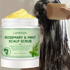 Rosemary & Mint Scalp Scrub, Deep Cleansing Scalp Massage Scrub, Hair Care Product for All Hair Types