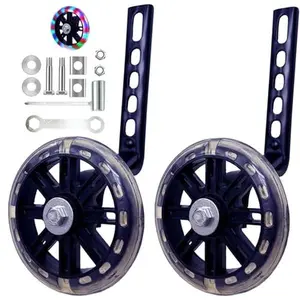Training Wheels for12/14/16/18/20 Inch Bicycle，Flash Mute Wheel