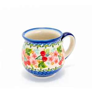 Lidia's Polish Pottery Hand Painted Bubble Mug