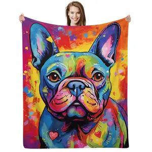 French Bulldog Gifts, Blanket, Frenchie , Lovers , Cute Colorful