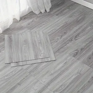 Self-adhesive 24-piece wall sticker, vinyl floor sticker, Self Adhesive Tiles 30x30 cm, peel and stick, waterproof, wear-resistant, grain effect, PVC material, easy to peel and paste for home decoration in the bedroom and living room