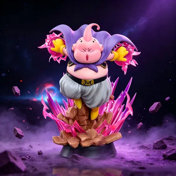 DBZ Anime Figure Collectible Statue with Pink Energy Effect Base, Cool Gifts for Boyfriend, PVC Action Figure Desktop Decor for Anime Fans Halloween Christmas