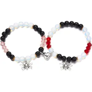Spider Bracelets for Couple,Halloween Friendship Bracelets,Matching Promise Bracelet for Couple,Spider Superhero Bracelets Party Jewelry Valentines Gift for Women Girl