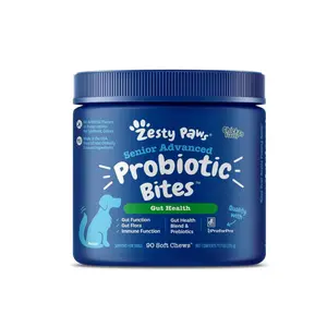 Zesty Paws Senior Advanced Probiotic Bites Chicken Flavored Chews for Dogs (90 ct)