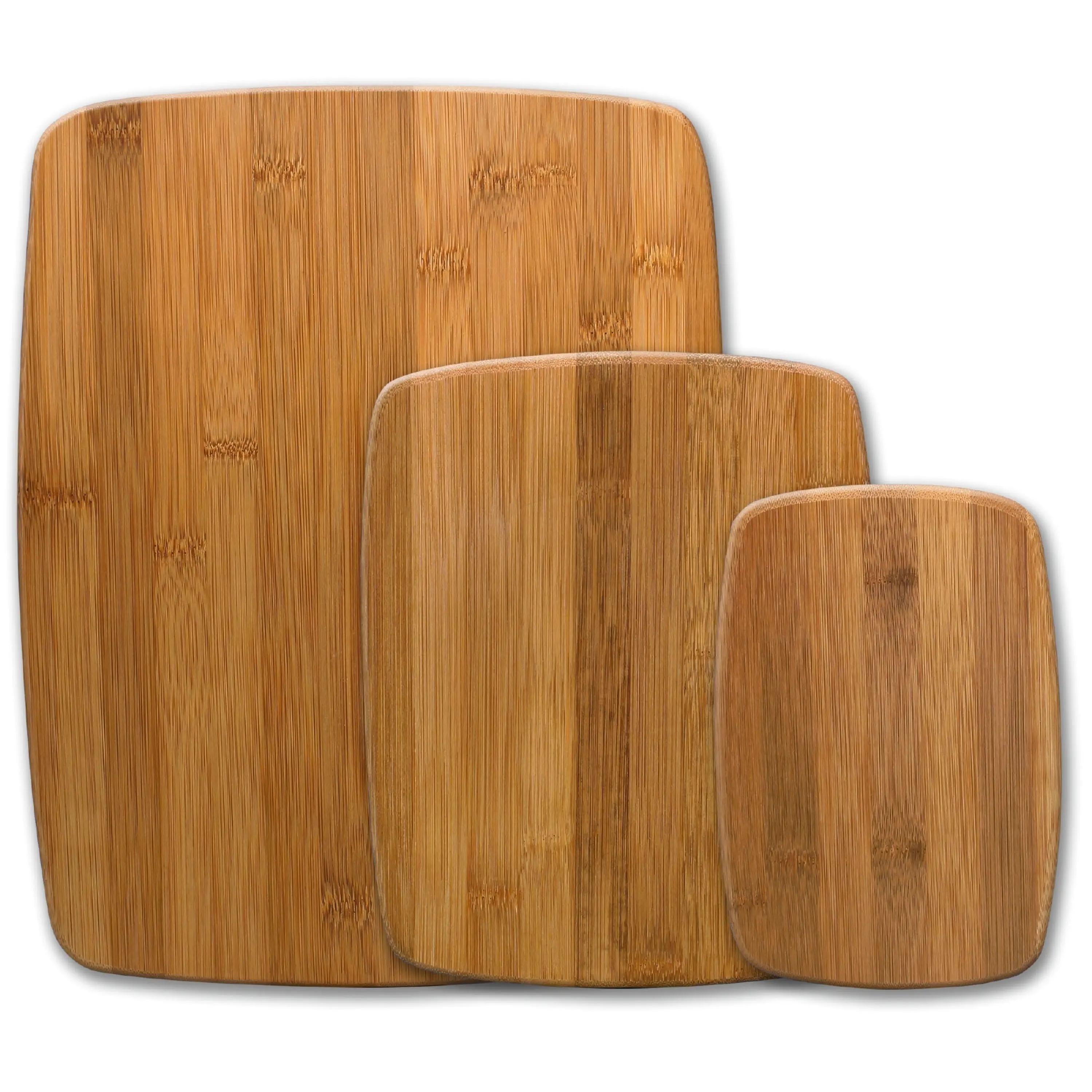 Classic 3-Piece Bamboo Cutting Board Set for Kitchen, Wood Chopping Boards for Meat, Vegetables, Fruits & Cheese, Reversible Non-Slip Food Prep Serving Boards, Durable Eco-Friendly Bamboo
