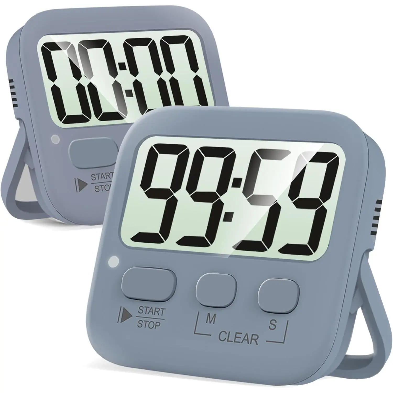 2 Pack Portable Hanging Digital Kitchen Timer - Countdown Timer for Cooking, Classroom Use, Exercise - Kitchenware Gadget