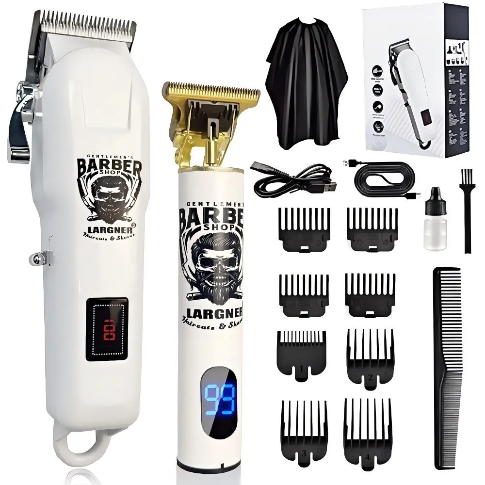 Professional Haircut & Beard Grooming Kit, Includes Barber Hair Clippers, Shaver & Wireless Accessories, Perfect Gift for Dad Husband Boyfriend, Complete Set