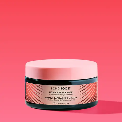Strawberry Gum Miracle Hair Mask by BondiBoost, with Australian Strawberry Gum Extract, Argan & Jojoba Oils for Shiny Healthy Hair, 250mL, All Hair Types