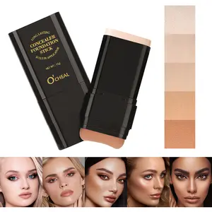 Oceantree Foundation Concealer Stick Color Correction Dual -Ended, Dual-ended with Built-in Brush, Moisturizing & Lightweight