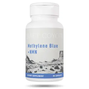 Crystalline NMN + Methylene Blue Capsules – 500 mg Pure NMN (Nicotinamide Mononucleotide) + 10 mg USP-Grade Methylene Blue