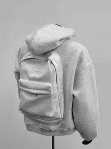 【TDOTW】3D Backpack Hoodie, Knit Sweatshirts, stylish and comfortable, unisex design, Fitted, niche design sense zippered jacket, perfect for casual wear for both men and women