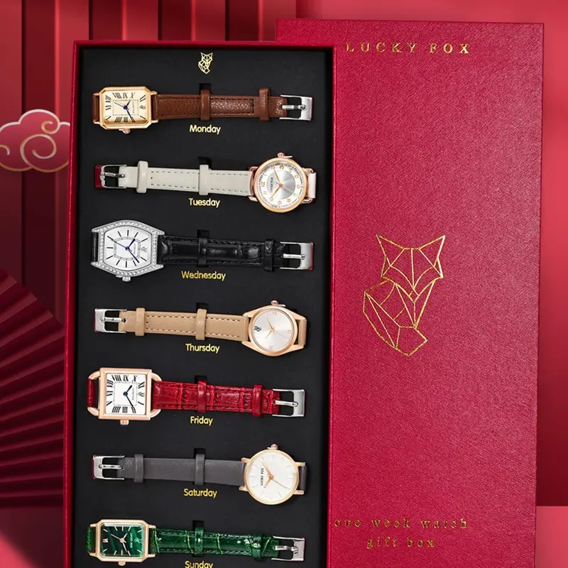 Women's Analog Quartz Watch Set, Geometric Dials, PU Leather Strap, Holiday and Birthday Gift for Women, Versatile Fashion Wristwatches Set