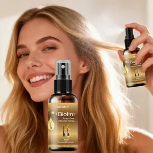 35ML Biotin Hair Spray with Ginger Extract and Grape Seed Oil, Nourishing Dry Damaged Hair and Scalp Massage Oil