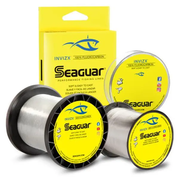 Seaguar InvizX 100% Fluorocarbon Fishing Line, 200yd Spool - Soft Casting and Fast Sinking Fishing Tackle with Minimal Stretch & Superior Knot Strength, Easy To Cast, Performance