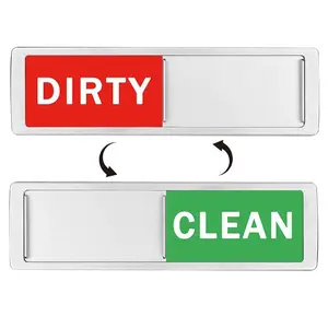Slide Cover Dirty/clean Indicator Sign, Easy Install No Drilling, High Contrast Label, Multiple Styles and Colors, Kitchen Utensil Management Tool