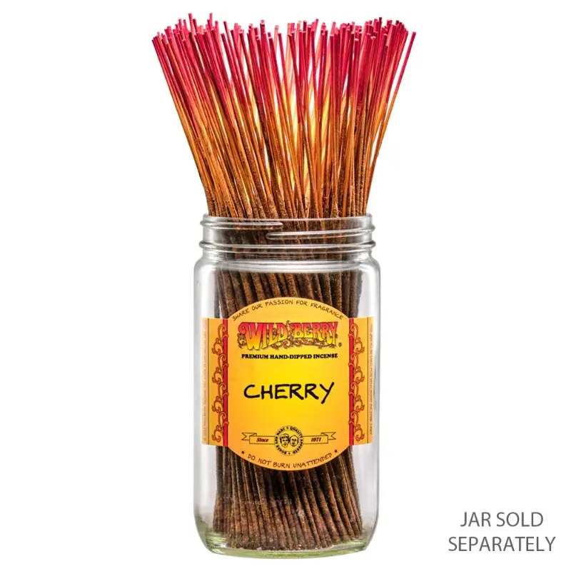 50-Pack Fruity Wild Berry Traditional Scented Incense Cherry Sticks, 11 inches Long-Lasting Burning, Handmade Calming Fragrance, Spiritual Home Aromas, Home Supplies Fragrance Aroma Supplies