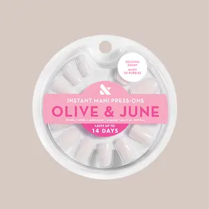 Milky 3D Bubbles - Press-On | Short | Squoval