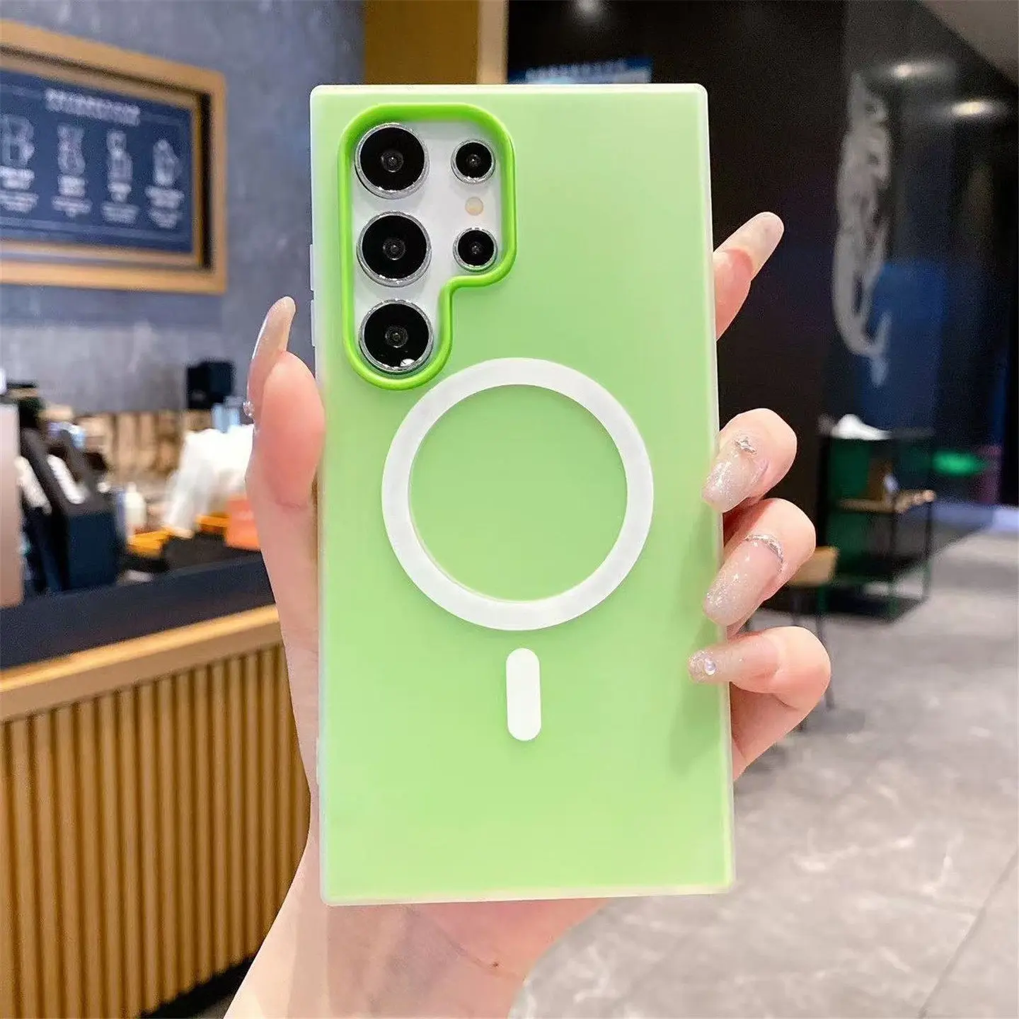 Candy color 2-in-1 phone case, supports Magsafe charging, frosted soft case shock-absorbing protective cover, suitable for Samsung S26 S25 S24 S23 S22 A56 A55 A54 A36 A35 A26 A25 A17 A16 A15 & iPhone case.A195, Smartphone, Handheld, Cellphone