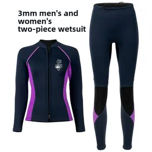 Wetsuit Men's split wetsuit Women's long-sleeved cold-proof and warm wetsuit Pants Snorkeling surfing swimsuit