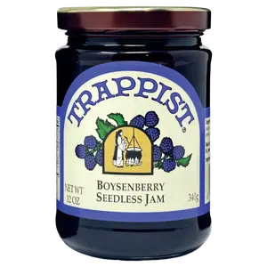 Trappist Preserves Boysenberry Seedless Jam 12oz - Handcrafted by The Monks of St. Joseph's Abbey