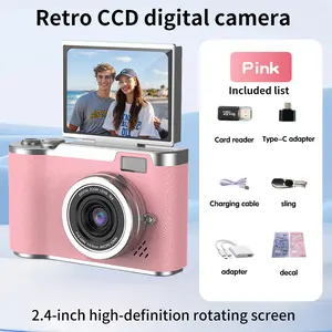 Entry-level CCD cameras for primary and secera for shooting photos and recording videos, with music playba function, 4K high-definition pixels, built-in LED lighting, suitable for photography enthusiasts and daily use.