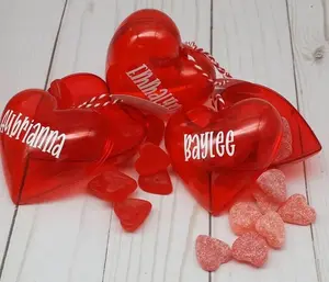 Gifts for classroom, under 3, Personalized gift, heart shaped candy containers, candy filled container, bulk gifts, teacher, friend
