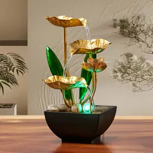 Small Indoor Fountain Automatic Humidifier Desktop Decor for Living Room and Bedroom Relaxation Craft