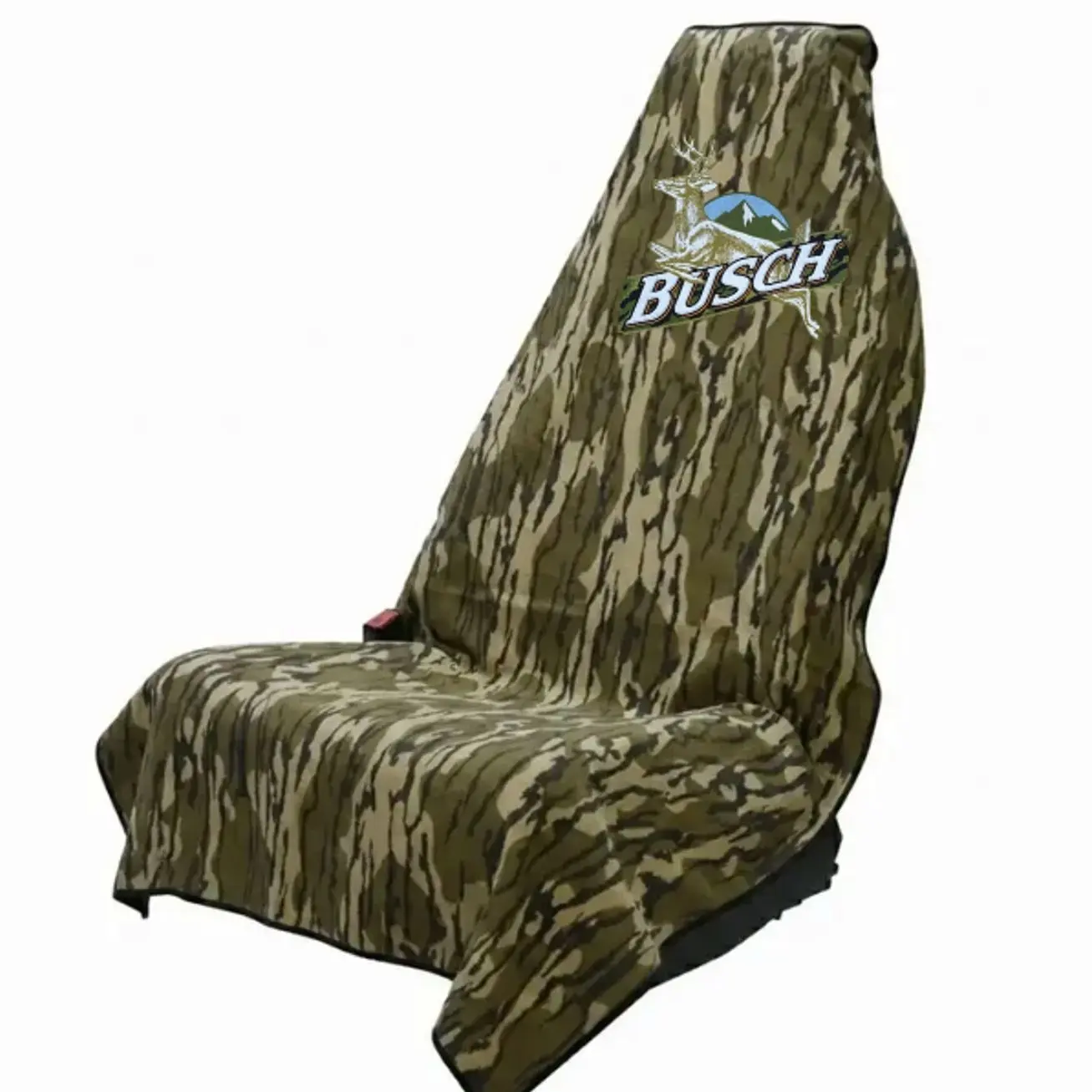 Busch Light Deer Bottomland Camo Fabric Car Seat Cover Towel - Full-Size Quick-Dry Athletic Towel, Outdoor Sweat-Resistant Protector for Hunting, Travel, Gym Use, Car Seat Accessories