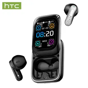 HTC NE48 Translation Headset, Wireless Audio Headset with LED Screen, BT 6.0 Connectivity, Supports 134 Languages, IPX5 Water-Resistant Sports Design, Suitable for Music Playback & Calls, Built-In Microphone, Bluetooth, LED Display