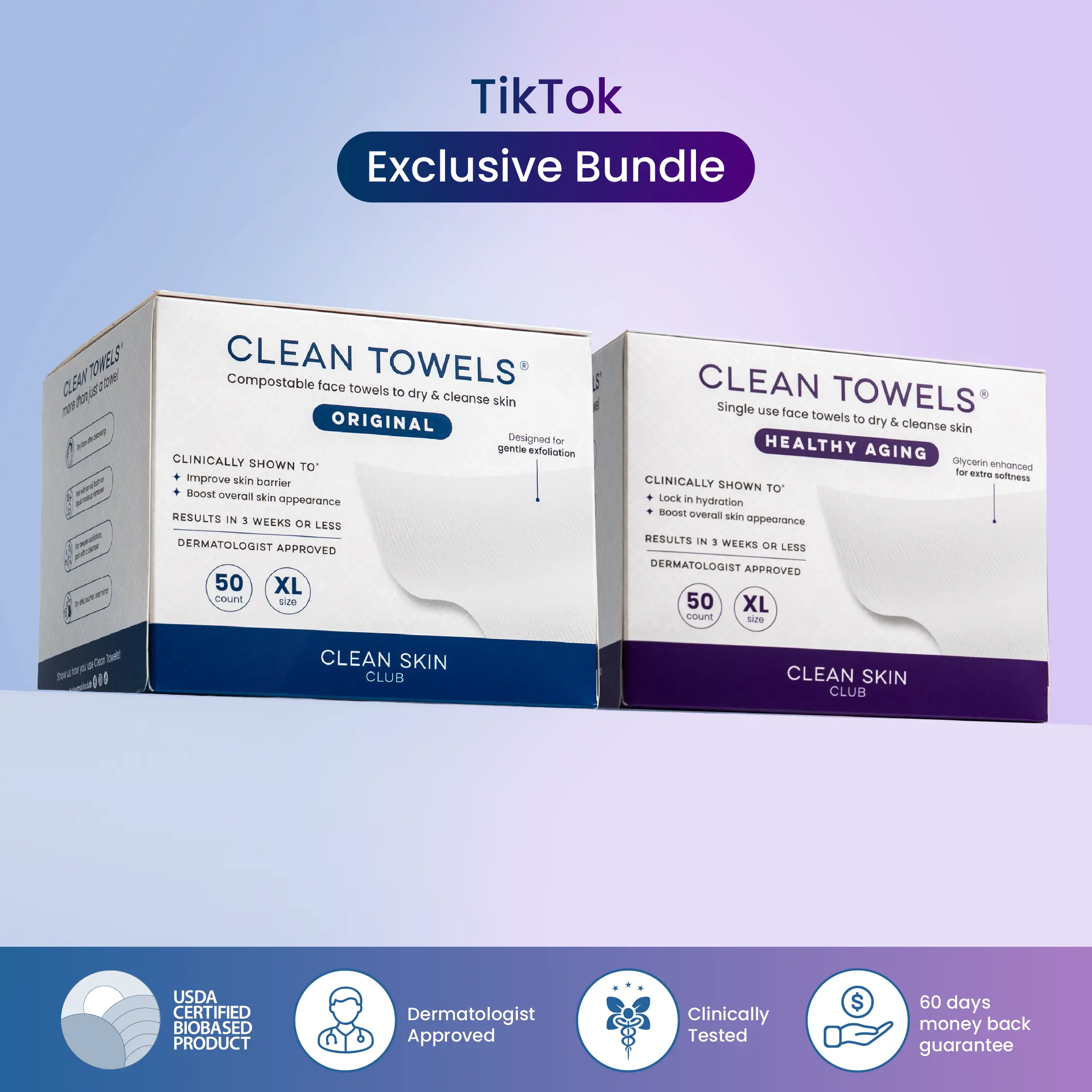 Best Seller Bundle 100 Towels: 50 Clean Towel + 50 Healthy Aging
