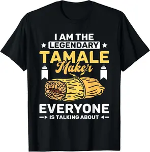 Women's 100% Cotton Short-Sleeve Tee - Casual, Comfortable, Well-Fit Tropical-Inspired "I Am the Legendary Tamale Maker" Beach T-Shirt