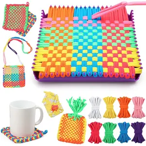 Weaving Loom Kit Toy - Birthday Gifts for Kids 6 7 8 9 10 11 12 Years Old - Arts and Crafts Kit for Girls Ages 6-8 10-12, DIY Potholder Knitting Kit with Loops