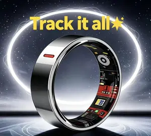 Smart ring for monitoring heart rate, blood oxygen level, blood pressure, blood sugar, sleep, HRV, health, step count, exercise and Bluetooth connection