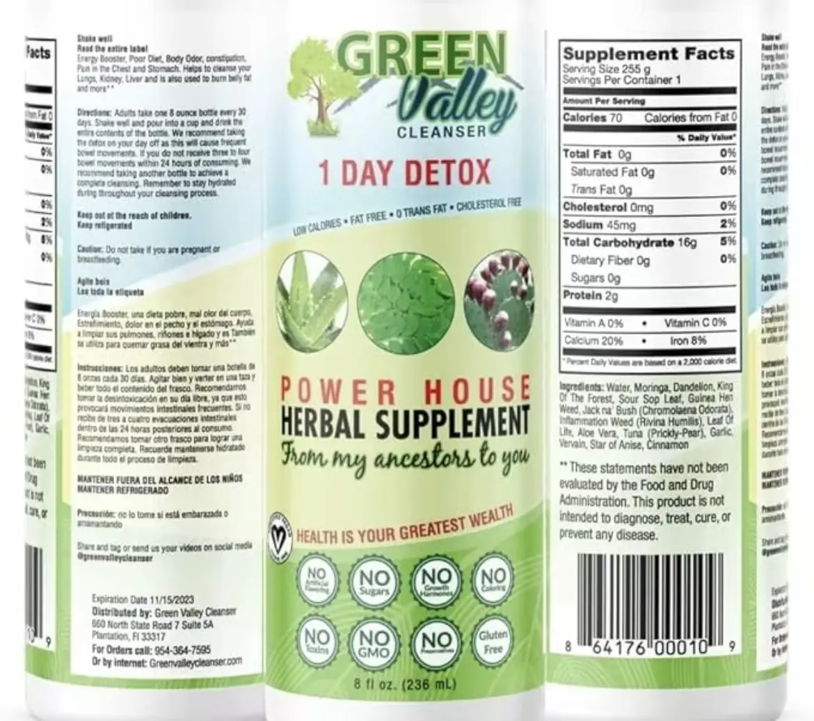1 Day Colon Liquid Cleanse Formula and Liver Detox - Vegan Friendly, Helps Healthy Digestion, Gut Support, Boost Energy Levels and Bowl Movements Healthcare Dietary